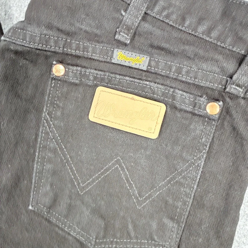 Wrangler Cowboy Cut Mens Black Straight Leg Denim Jeans 1013MWZWK 36x34